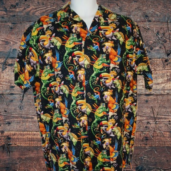 iguana hawaiian shirt